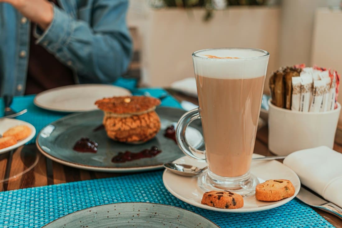 Breakfast with coffee and pastries